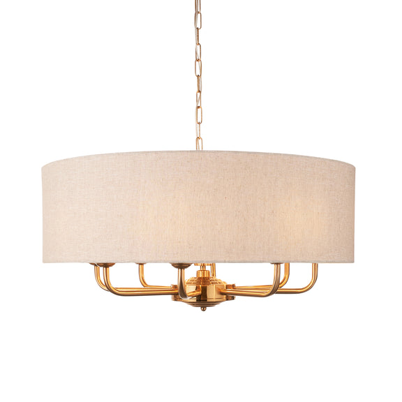 Highclere 8 Pendant Light - Vintage Brass from SSS Home Needs - Pendant lighting Ireland