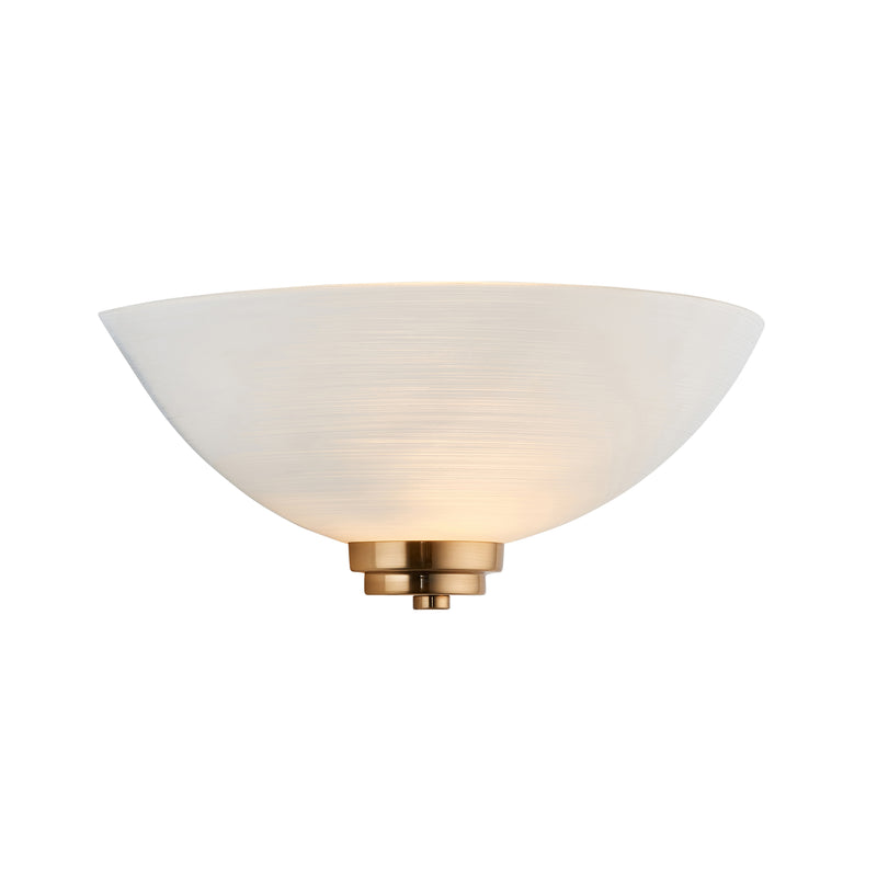 Welles 1 Wall Light Brushed Aged Brass from SSS Home Needs - Wall lighting Ireland