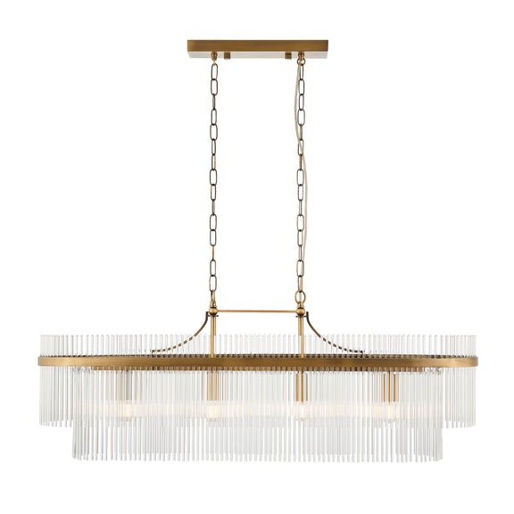 Marietta 4 Pendant Light - Antique Brass from SSS Home Needs - Pendant lighting Ireland