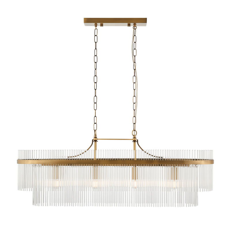 Marietta 4 Pendant Light - Antique Brass from SSS Home Needs - Pendant lighting Ireland