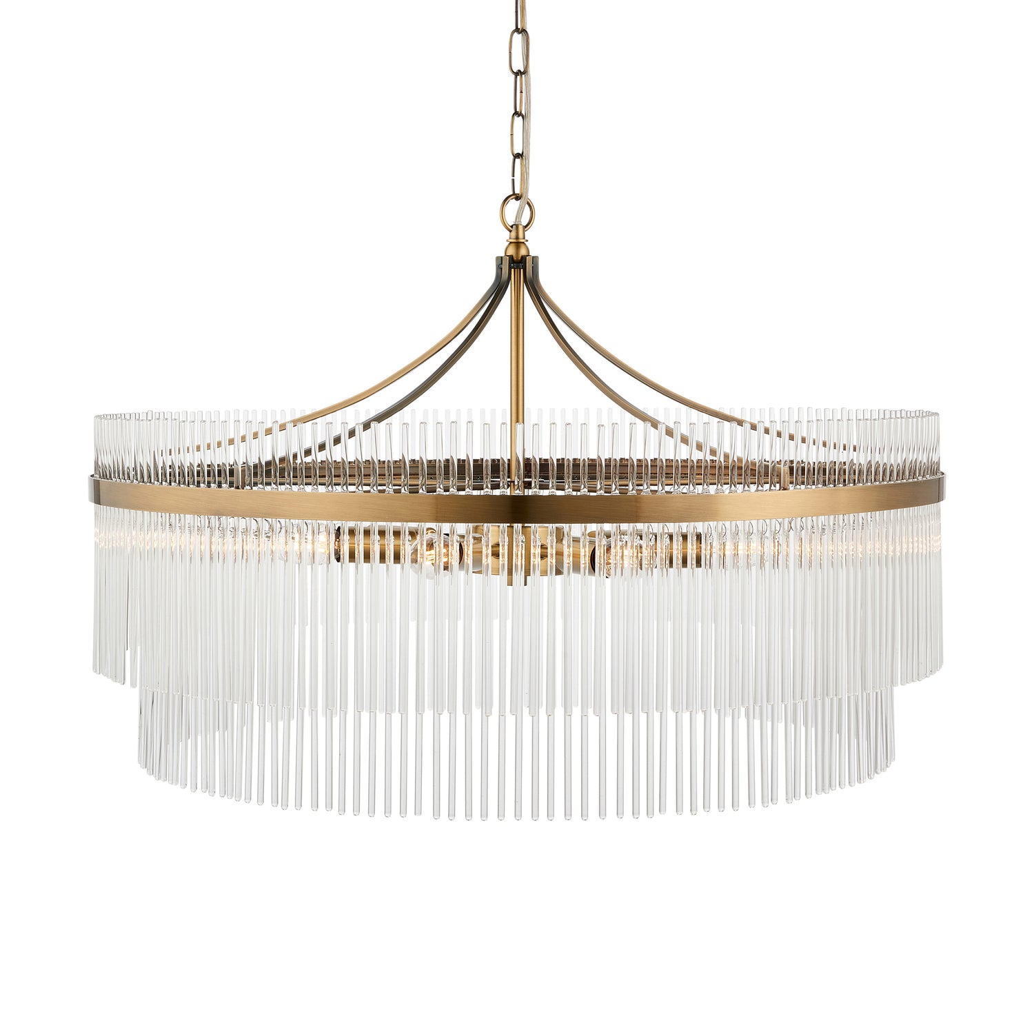 Marietta Grand 7 Pendant Light - Antique Brass from SSS Home Needs - Pendant lighting Ireland