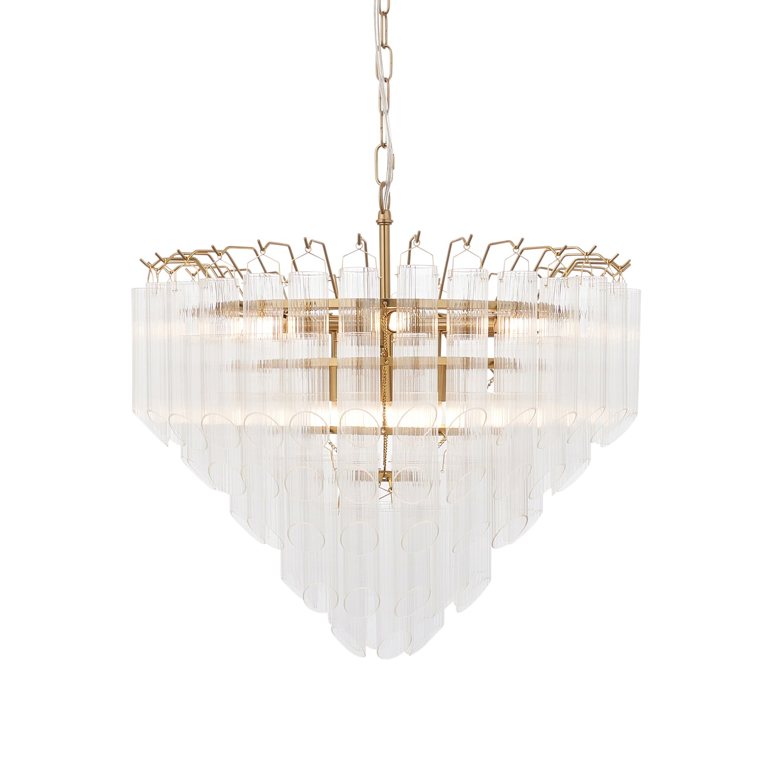 Toulouse 12 Pendant Light - Clear Ribbed Glass from SSS Home Needs - Pendant lighting Ireland