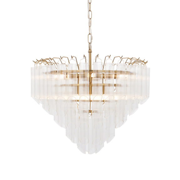 Toulouse 12 Pendant Light - Clear Ribbed Glass from SSS Home Needs - Pendant lighting Ireland