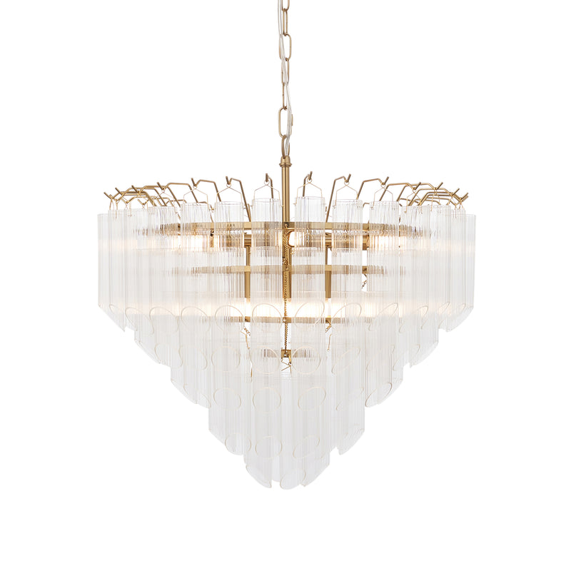 Toulouse 12 Pendant Light - Clear Ribbed Glass from SSS Home Needs - Pendant lighting Ireland