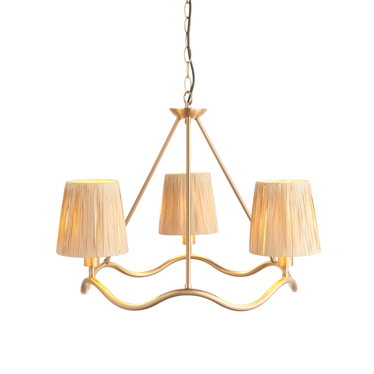 Wriggle 3 Pendant Light - Brushed Aged Brass from SSS Home Needs - Pendant lighting Ireland