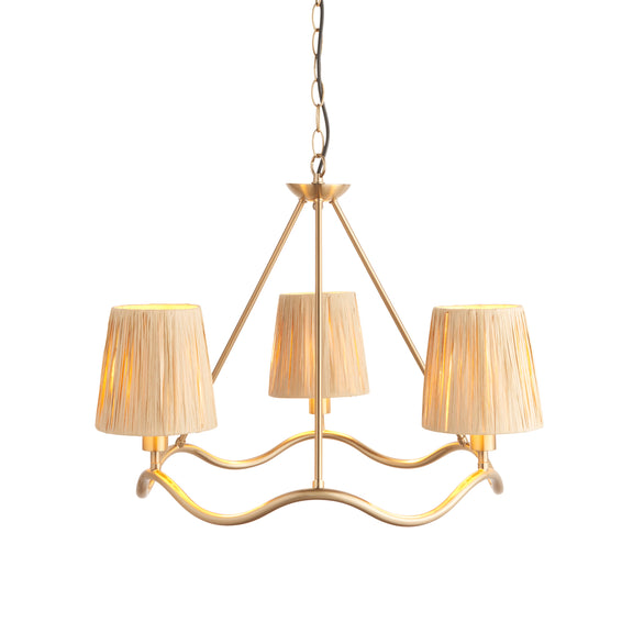Wriggle 3 Pendant Light - Brushed Aged Brass from SSS Home Needs - Pendant lighting Ireland