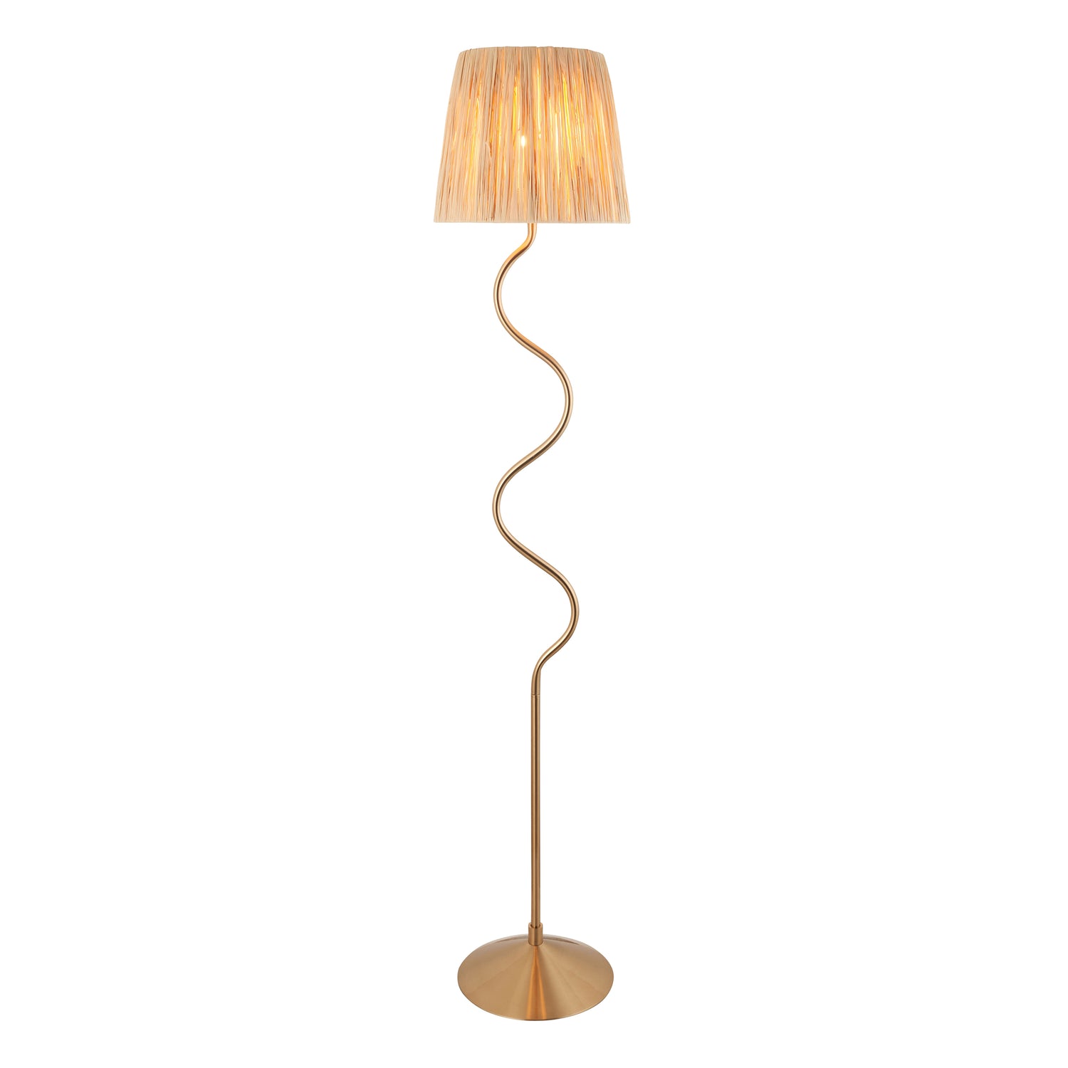Wriggle 1 Floor Lamp - Brushed Aged Brass from SSS Home Needs - Floor lighting Ireland