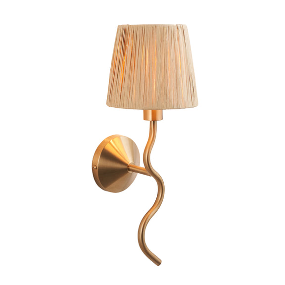 Wriggle 1 Wall Light Brushed Aged Brass from SSS Home Needs - Wall lighting Ireland
