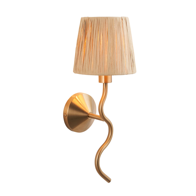 Wriggle 1 Wall Light Brushed Aged Brass from SSS Home Needs - Wall lighting Ireland