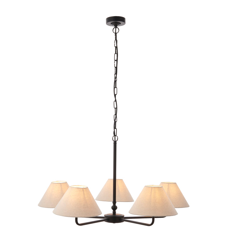 Lille 5 Pendant Light - Matt Black from SSS Home Needs - Pendant lighting Ireland
