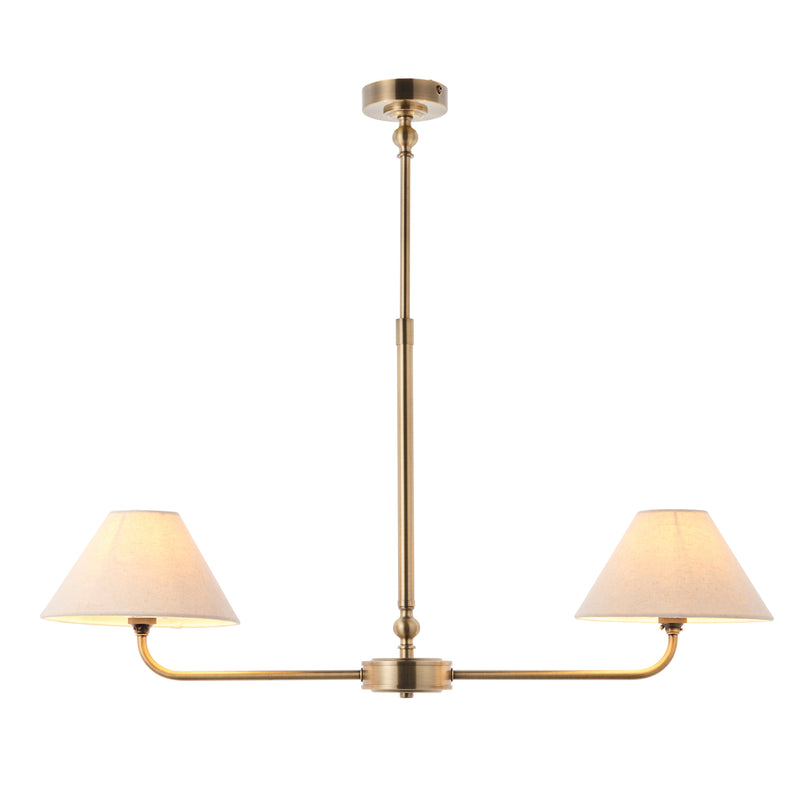 Lille 2 Pendant Light - Antique Brass from SSS Home Needs - Pendant lighting Ireland