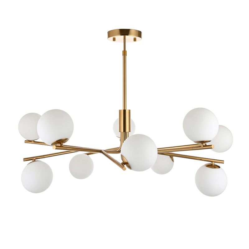 Aaron 10 Pendant Light - Brushed Aged Brass from SSS Home Needs - Pendant lighting Ireland