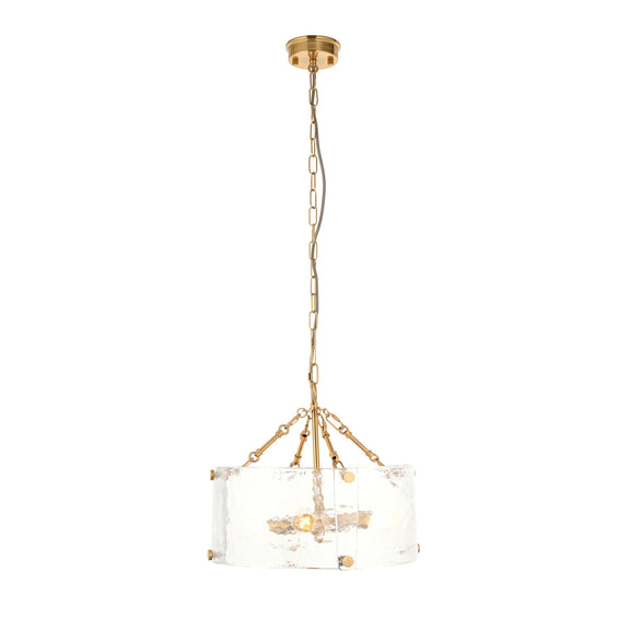 Keller 4 Pendant Light - Brushed Aged Brass from SSS Home Needs - Pendant lighting Ireland