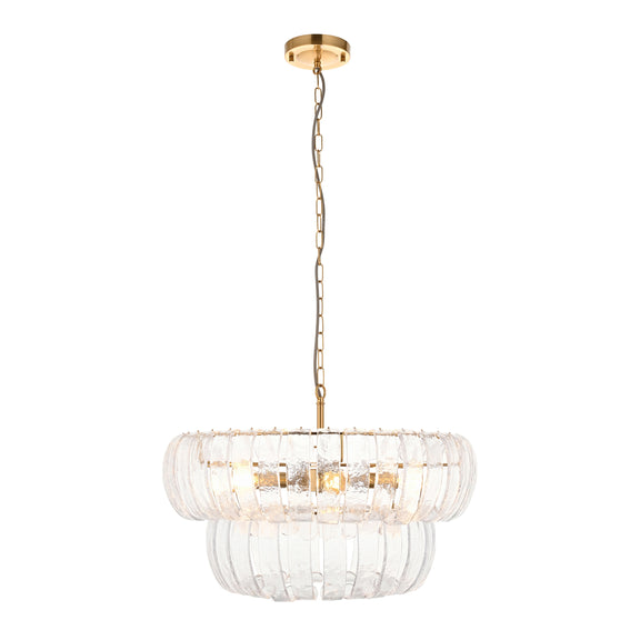 Montrose 6 Pendant Light - Brushed Aged Brass from SSS Home Needs - Pendant lighting Ireland