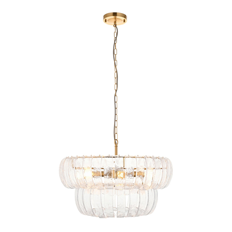 Montrose 6 Pendant Light - Brushed Aged Brass from SSS Home Needs - Pendant lighting Ireland