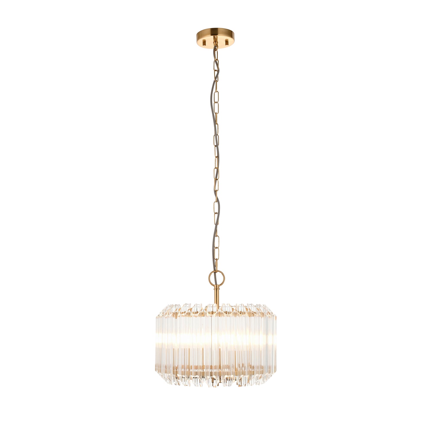 Valentina 3 Pendant Light - Brushed Aged Brass from SSS Home Needs - Pendant lighting Ireland