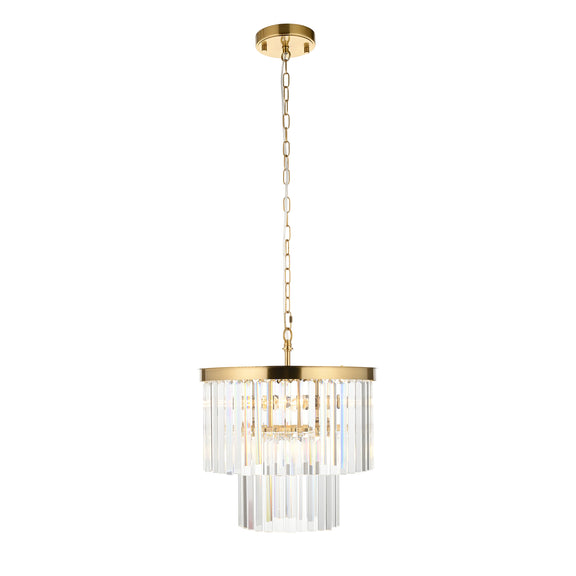 Conaston 4 Pendant Light - Brushed Aged Brass from SSS Home Needs - Pendant lighting Ireland