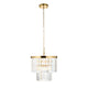 Conaston 4 Pendant Light - Brushed Aged Brass from SSS Home Needs - Pendant lighting Ireland