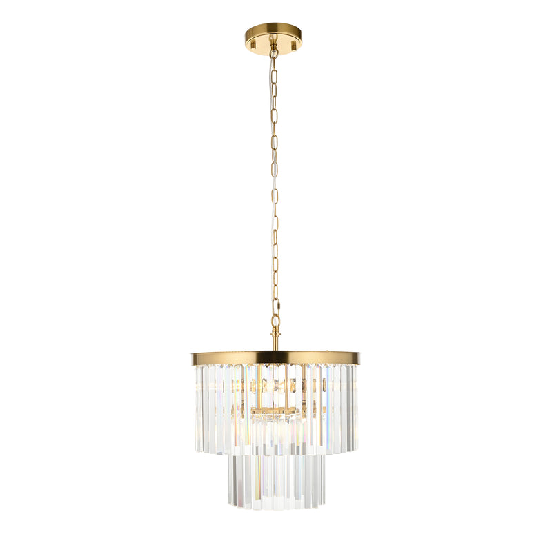 Conaston 4 Pendant Light - Brushed Aged Brass from SSS Home Needs - Pendant lighting Ireland