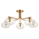 Jacob 5 Ceiling Light - Warm Brass from SSS Home Needs - Ceiling lighting Ireland