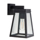 Lymington Wall Light Textured Black & Clear Glass from SSS Home Needs - Wall lighting Ireland