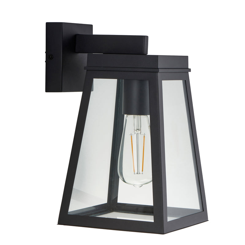 Lymington Wall Light Textured Black & Clear Glass from SSS Home Needs - Wall lighting Ireland