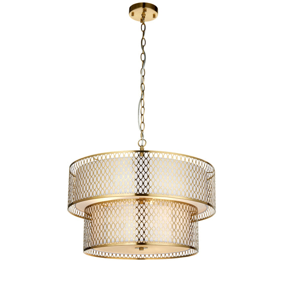 Cordero 6 Pendant Light - Gold White from SSS Home Needs - Pendant lighting Ireland