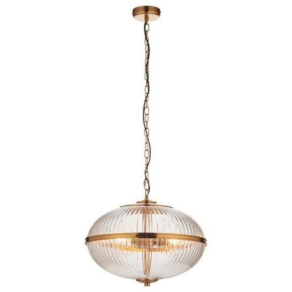 Somerset 3 Pendant Light - Vintage Brass from SSS Home Needs - Pendant lighting Ireland