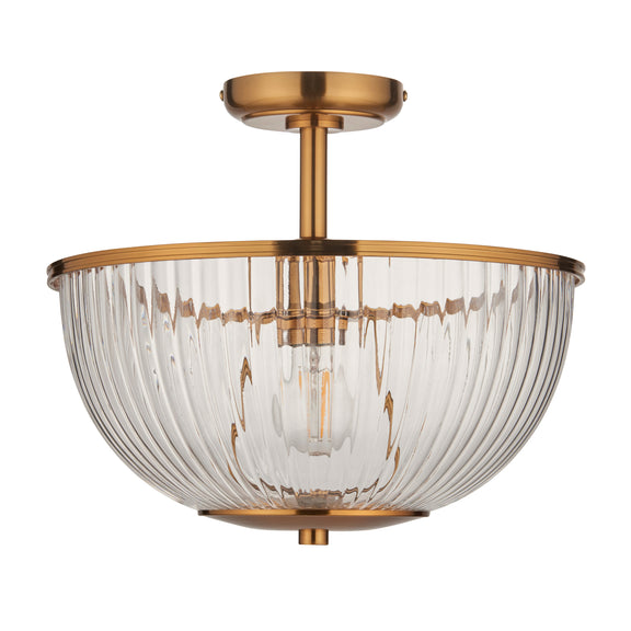 Somerset Bowl Ceiling Light - Vintage Brass from SSS Home Needs - Ceiling lighting Ireland