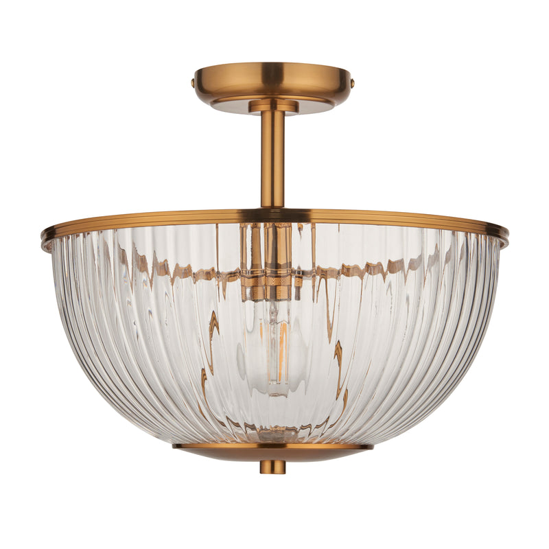 Somerset Bowl Ceiling Light - Vintage Brass from SSS Home Needs - Ceiling lighting Ireland