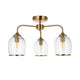 Ashcroft Ceiling 3 Light - Brushed Aged Brass from SSS Home Needs - Ceiling lighting Ireland