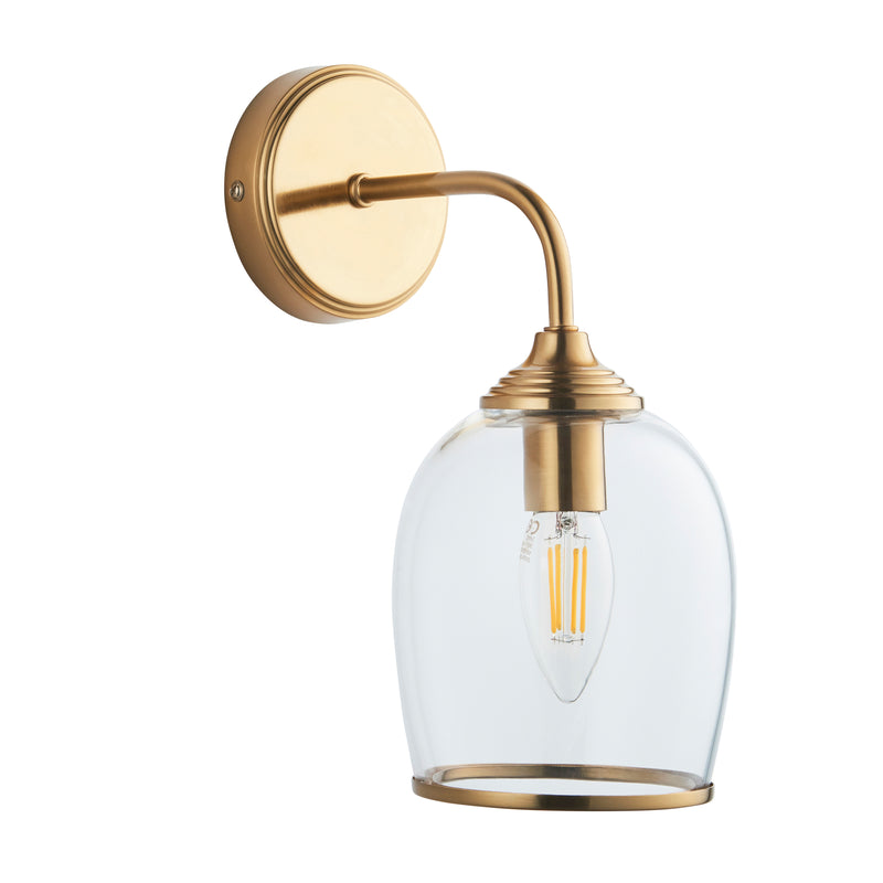 Ashcroft Wall Light Brushed Aged Brass from SSS Home Needs - Wall lighting Ireland
