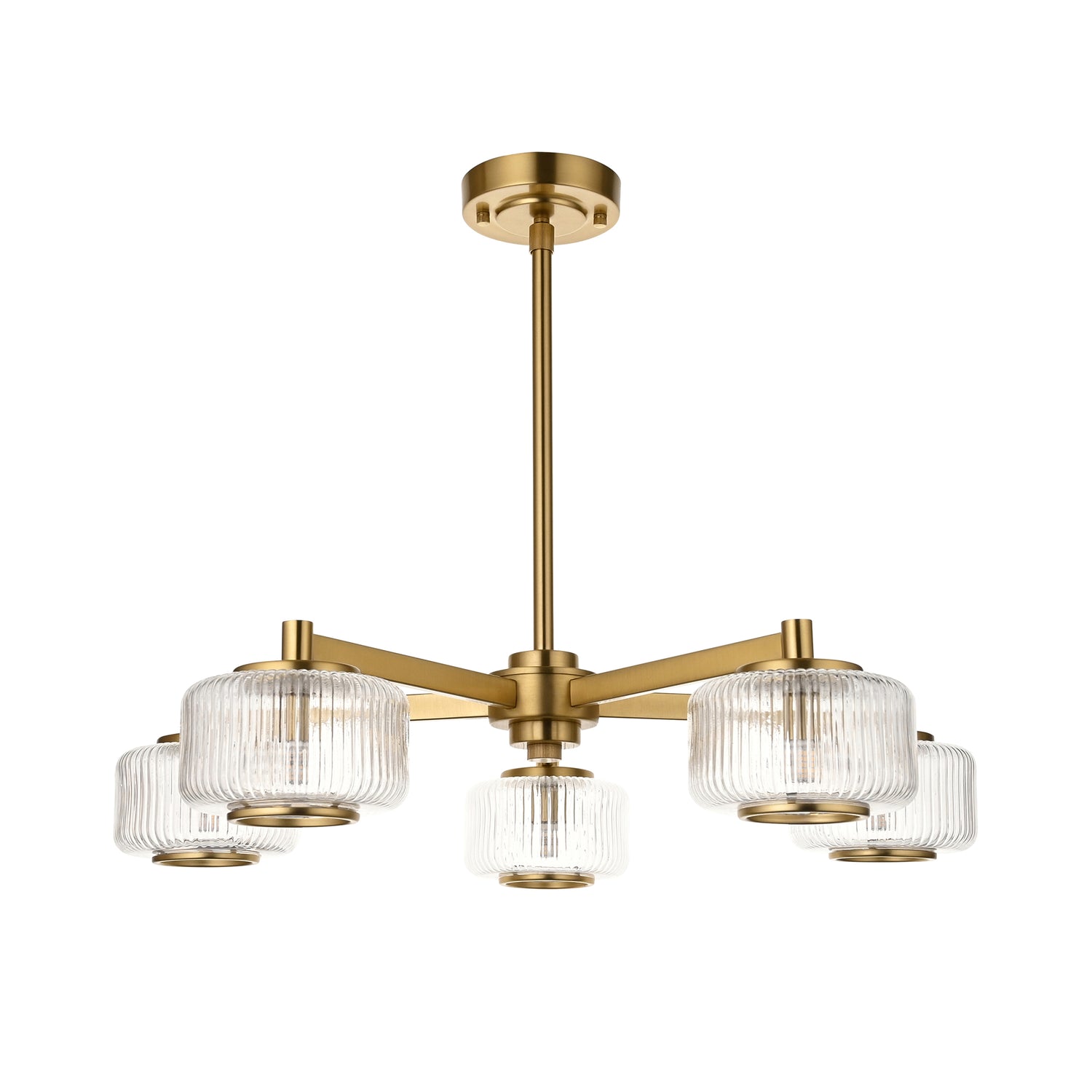 Stamford 5 Pendant Light - Brushed Aged Brass from SSS Home Needs - Pendant lighting Ireland