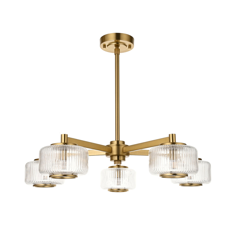 Stamford 5 Pendant Light - Brushed Aged Brass from SSS Home Needs - Pendant lighting Ireland