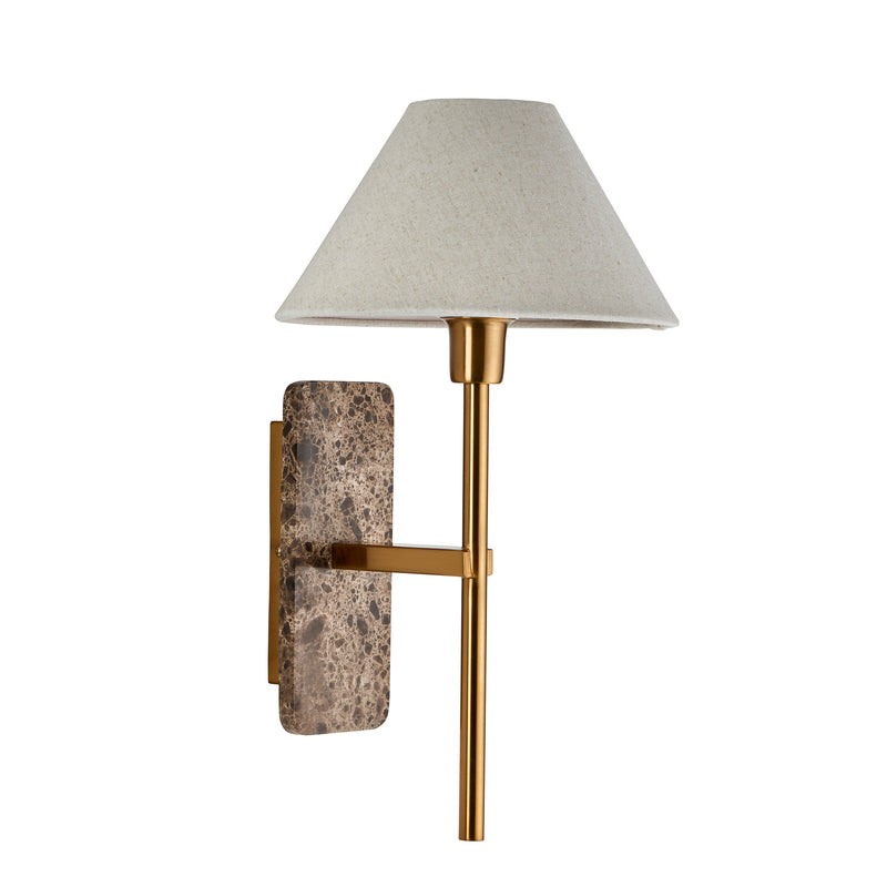 Faro Wall Light Dark Brown Emperador Marble from SSS Home Needs - Wall lighting Ireland