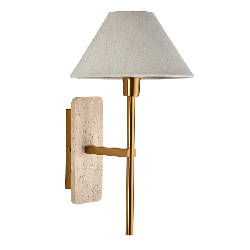Faro Wall Light Natural Travertine from SSS Home Needs - Wall lighting Ireland