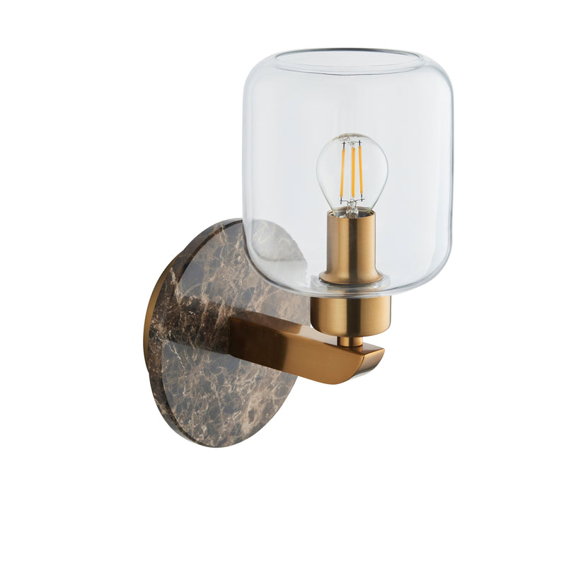 Travi Wall Light Dark Brown Emperador Marble from SSS Home Needs - Wall lighting Ireland