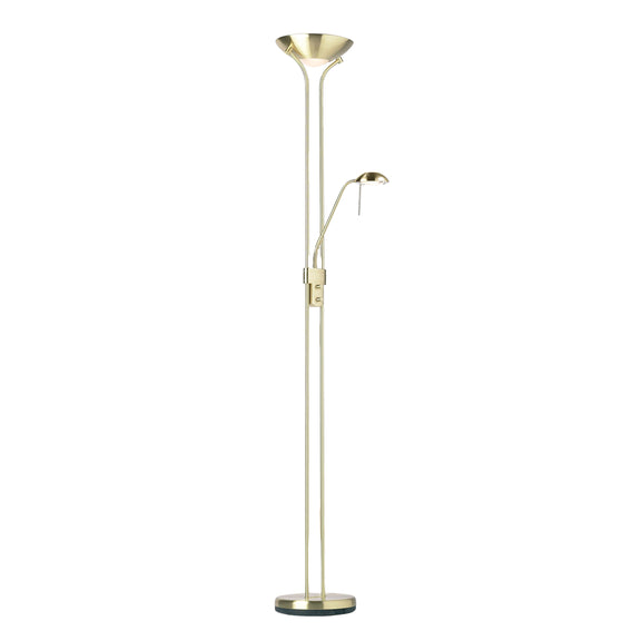 Rome Floor Lamp - Satin Brass from SSS Home Needs - Floor lighting Ireland