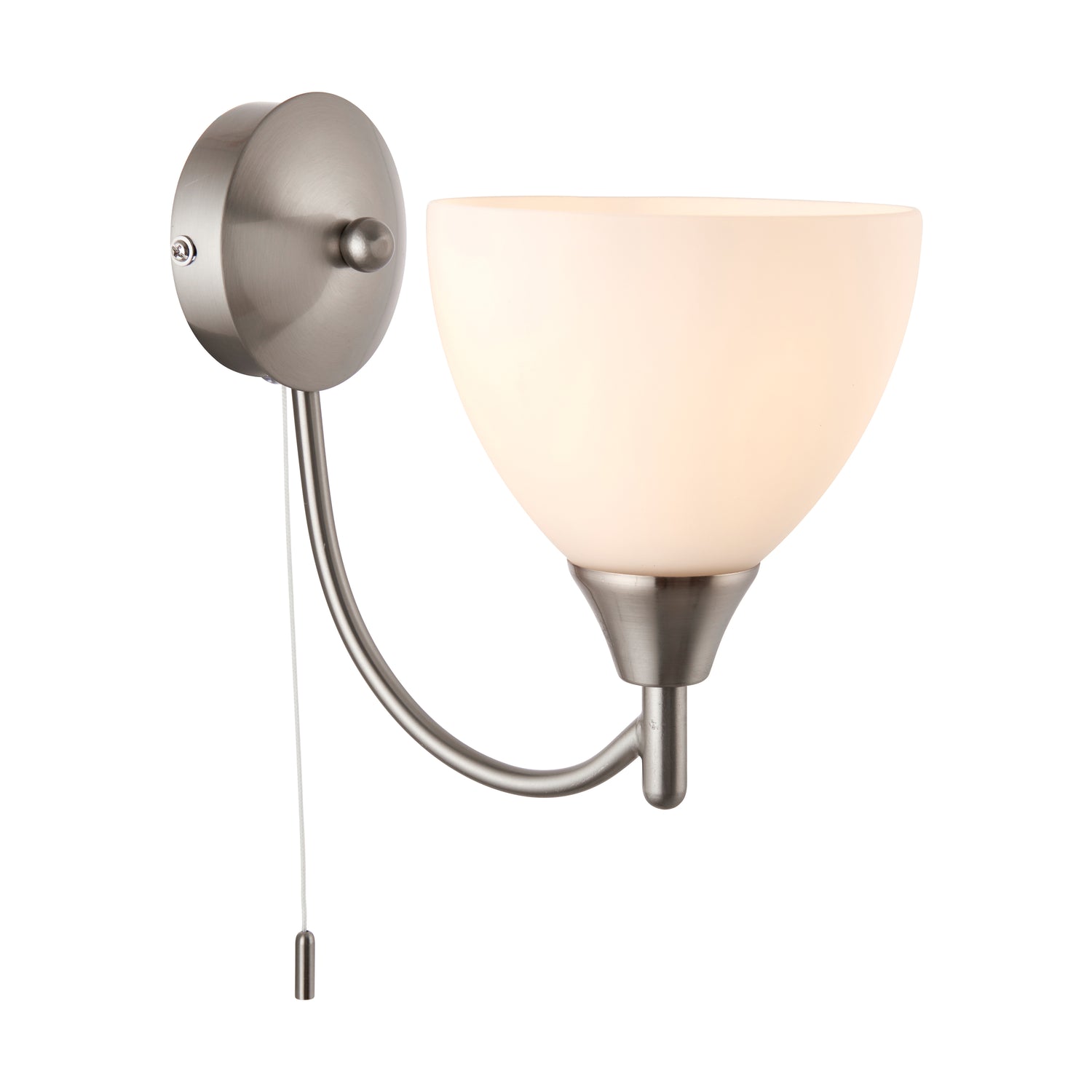 Alton 1 Wall Light Satin Chrome from Sessa Interiors - Wall lighting Ireland
