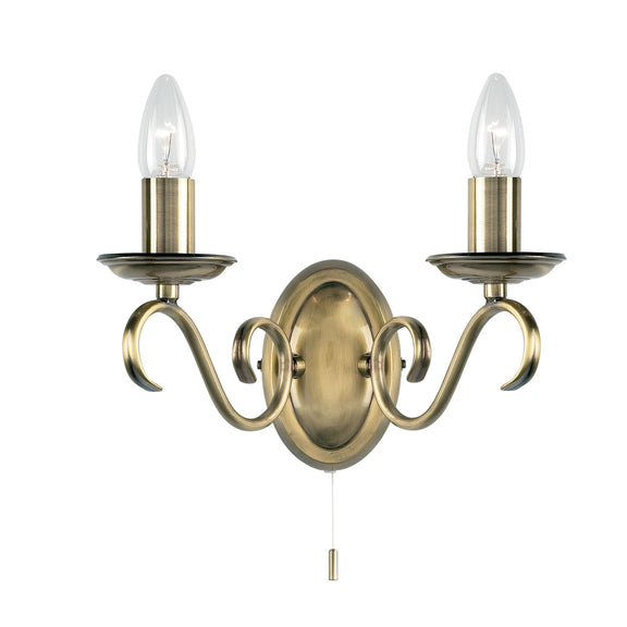 Bernice Wall Light Antique Brass from SSS Home Needs - Wall lighting Ireland