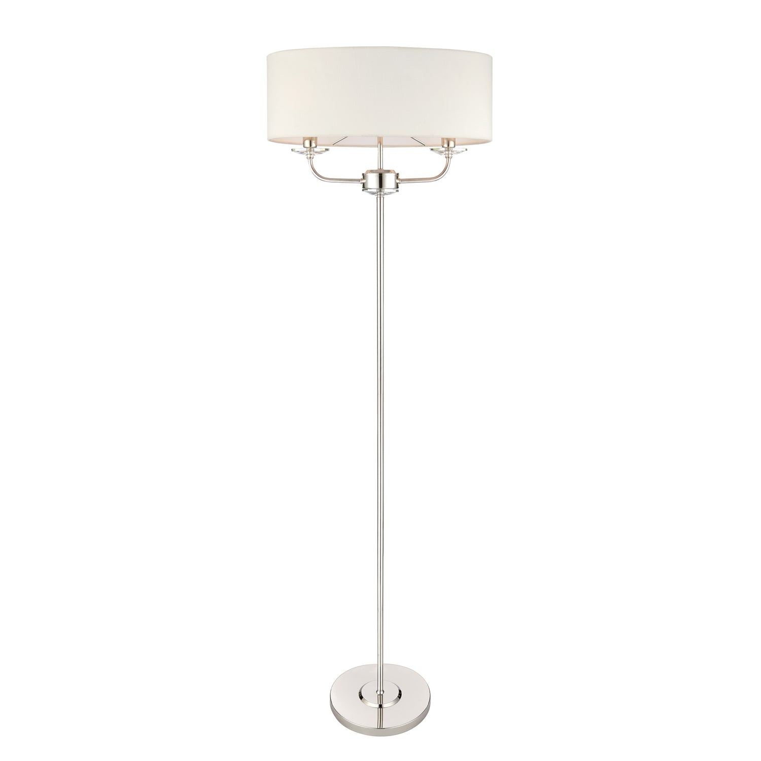 Nixon Floor Lamp - Bright Nickel from SSS Home Needs - Floor lighting Ireland