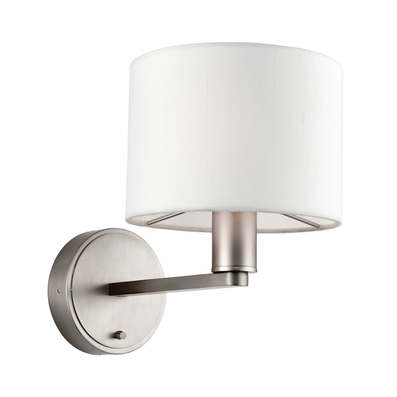 Daley Wall Light Nickel & White from SSS Home Needs - Wall lighting Ireland