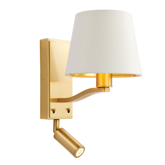 Harvey Wall Light Brushed Gold Large from SSS Home Needs - Wall lighting Ireland