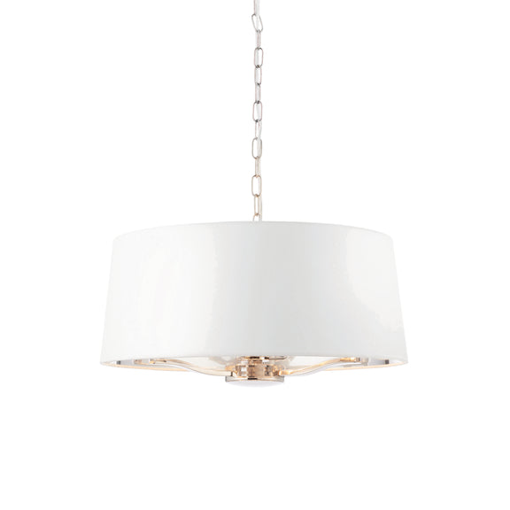 Harvey 1 Pendant Light - Bright Nickel from SSS Home Needs - Pendant lighting Ireland