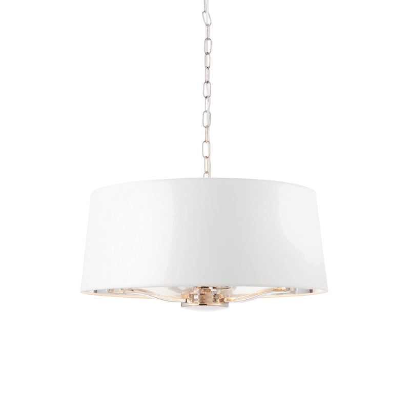 Harvey 1 Pendant Light - Bright Nickel from SSS Home Needs - Pendant lighting Ireland