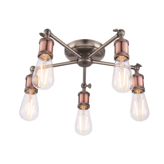 Hal 5 Ceiling Light - Aged Copper from SSS Home Needs - Ceiling lighting Ireland