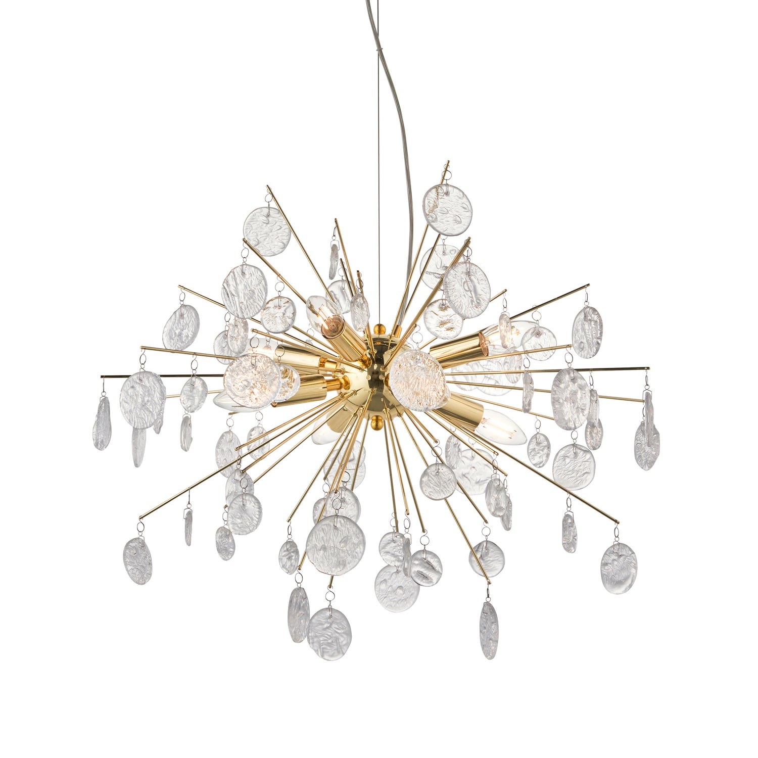 Calla 8 Pendant Light - Gold Effect from SSS Home Needs - Pendant lighting Ireland