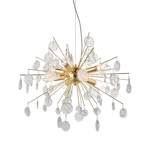Calla 8 Pendant Light - Gold Effect from SSS Home Needs - Pendant lighting Ireland