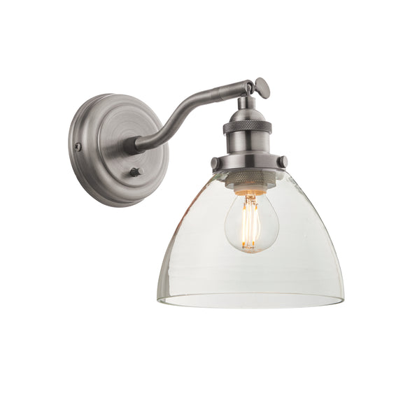 Hansen 1 Wall Light Brushed Silver from SSS Home Needs - Wall lighting Ireland