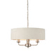 Highclere 3 Pendant Light - Chrome & Natural Long from SSS Home Needs - Pendant lighting Ireland